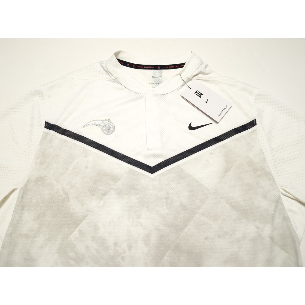 NIKE Tiger Woods ADV Blade Polo Shirt Orlando Magic DH0916 White Camo Medium M - Picture 7 of 12